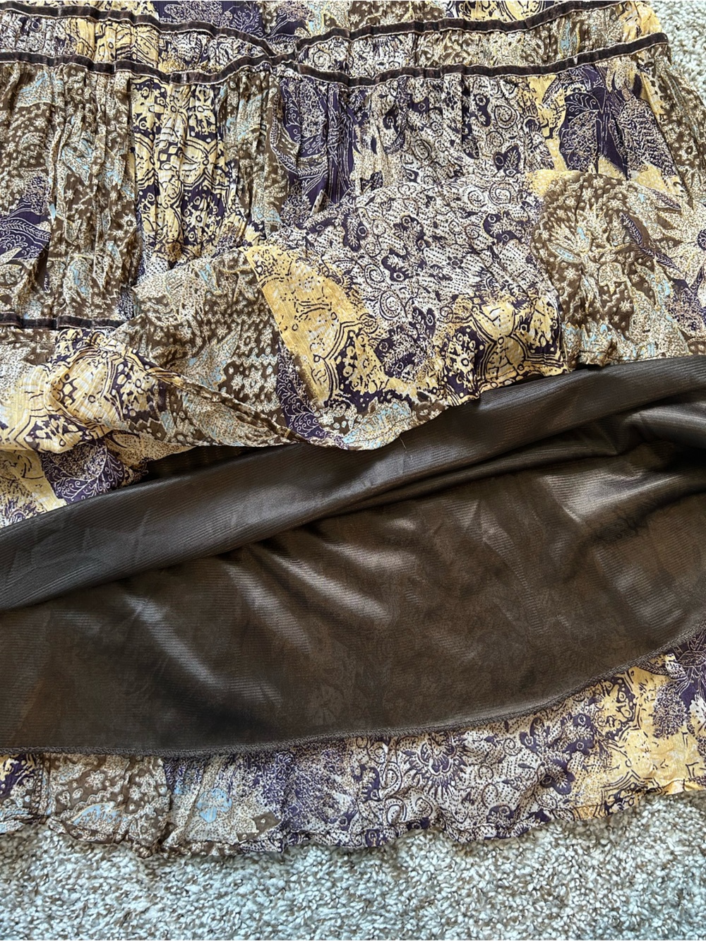 Tiered Floral Midi Skirt by Christopher & Banks - Picture 6 of 9